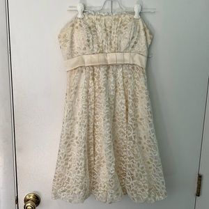 Morgan & Co. Strapless Lace Dress